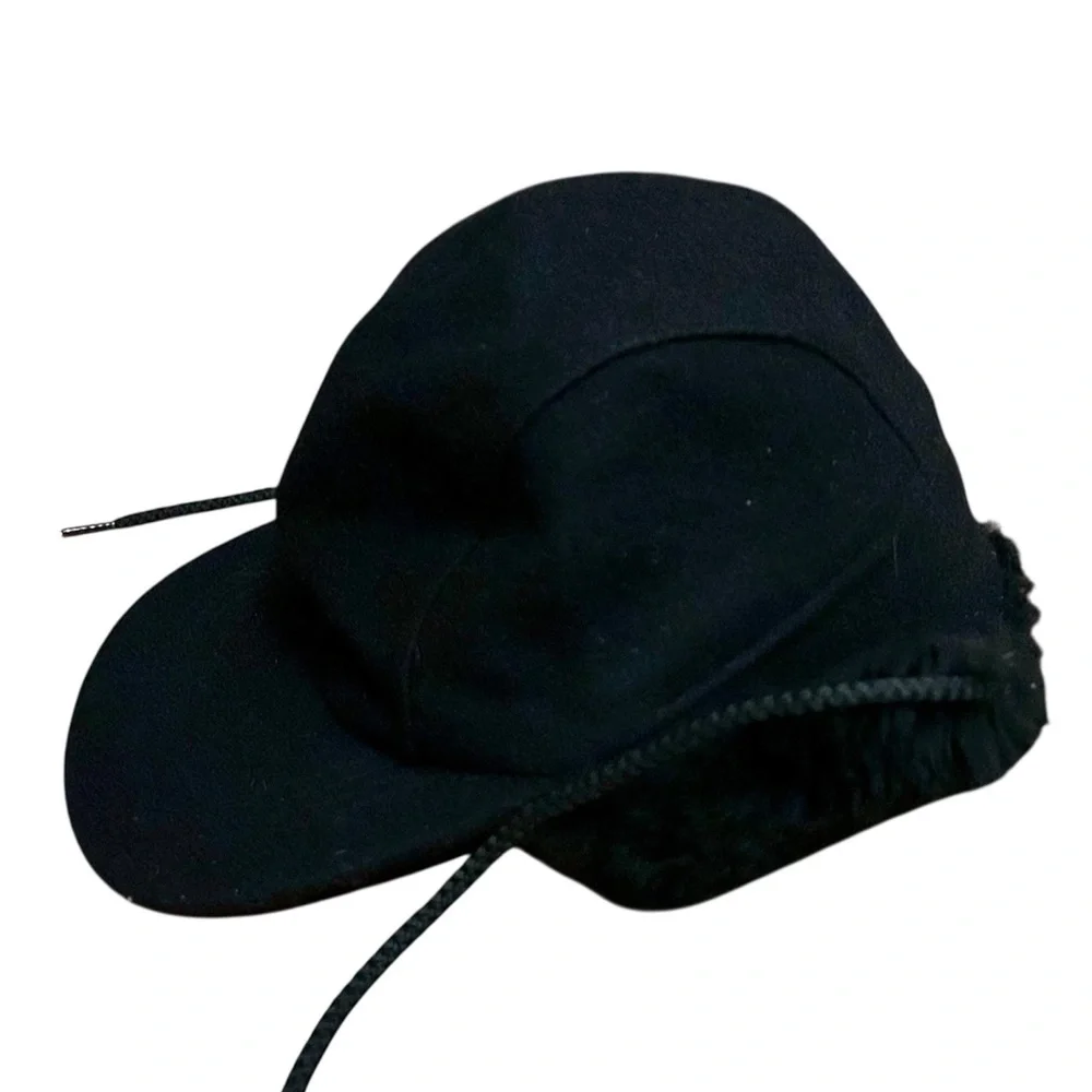 C.C. Filson Double Mackinaw Wool‎ Black Shearling Cap Small Outdoors Heritage